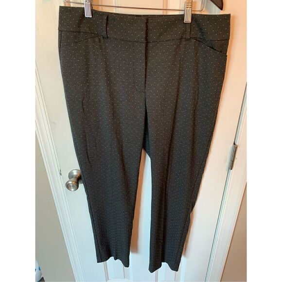 Loft dress pants skinny ankle size 10 pole dots gray - Picture 1 of 7